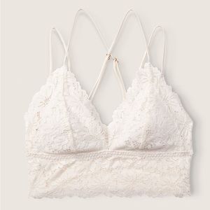 Victoria’s Secret PINK longline bralette white